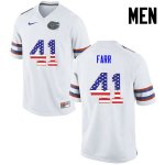 Men's Florida Gators #41 Ryan Farr NCAA Nike White USA Flag Fashion Authentic Stitched College Football Jersey AUW7862KW